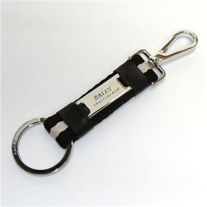 Bally（バリー） フック付 キーリング キーホルダー コットン／カーフ ブラック ≪2013AW≫ SASSELL-T.SA 180 BLACK