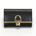 Ferragamo（サルバトーレフェラガモ） ガンチーニ 型押しカーフ 6連キーケース ≪2013AW≫ 22 4627 NERO／ROSSO 549452