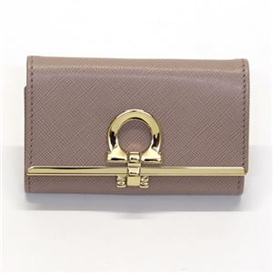 Ferragamo（サルバトーレフェラガモ） ガンチーニ 型押しカーフ 6連キーケース ≪2013AW≫ 22 4627 NOCTURNE ROSE／CORNIOLA 549453