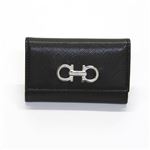 Ferragamo（サルバトーレフェラガモ） ダブルガンチーニ 型押しカーフ 6連キーケース ≪2013AW≫ 22 B853 NERO 549351
