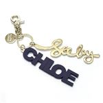 SEE BY CHLOE（シーバイクロエ） Block letters ラバー＆メタル キーリング・キーホルダー ネイビー ≪2013AW≫ 9K7202 P53 45 INK