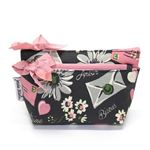 Jessie Steele（ジェシースティール） リボン付 ビニールコーティング コスメティックポーチ Floral Love Letters フローラルラブレターズ ≪2013AW≫ 903-JS-241