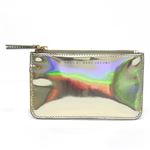 MARC BY MARC JACOBS（マークバイマークジェイコブス） Techno key Pouch テクノ ホログラフィック キーリング付 コインケース マルチポーチ メタリックミラー ペールゴールド ≪2013AW≫ M0001225A 81467 PALE GOLD HOLOGRAPHIC