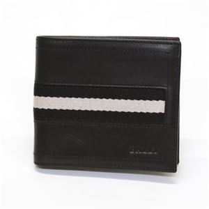 Bally（バリー） 二つ折り財布 小銭入れ無し カーフ ブラック ≪2013AW≫ TOLLENT-US 290 BLACK
