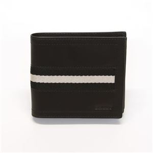 Bally（バリー） ID パスケース付 二つ折り財布 小銭入れ無し カーフ ブラック ≪2013AW≫ TRIDEK 290 BLACK