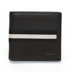 Bally（バリー） 二つ折り財布 小銭入れ無し カーフ ブラック ≪2013AW≫ TOLLEN.T WALLET 290 BLACK／BLACK／BEIGE