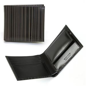 Paul smith（ポールスミス） メンズ 小銭入れ付 二つ折り財布 マルチストライプ／ブラック ≪2013AW≫ AJXA 1033 W502 B Black