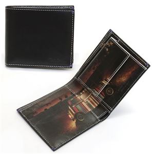Paul smith（ポールスミス） メンズ 小銭入れ付 二つ折り財布 ブラック／ミニクーパー／マルチストライプ AJXA 1033 W546 B Black