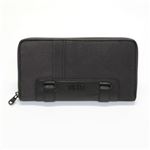 DIESEL（ディーゼル） LOCK SHOCK Granato ラウンドファスナー長財布 コットン×カウレザー ダークブラウン系／ブラック ≪2013AW≫ X01841 PR125 T8002 Shale