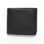 DIESEL（ディーゼル） JEM WALLETS Hiresh Small 小銭入れ付 二つ折り財布 カウレザー ブラック ≪2013AW≫ X01966 PS777 T8013 Black