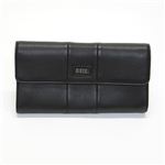 DIESEL（ディーゼル） GEMSTUDS Amazonite L字ファスナー小銭入れ付 二つ折り長財布 ラムレザー ブラック ≪2013AW≫ X02057 PR472 H2582 Black