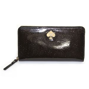 KATE SPADE（ケイトスペード） Glitter Bug LACEY グリッターラメ入り ラウンドファスナー長財布 ブラック／シャンパン ≪2013AW≫ PWRU3470 1 BLACK／CHAMPAGNE