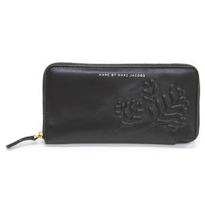 MARC BY MARC JACOBS（マークバイマークジェイコブス） Mini Mareika Slim Zippy リーフモチーフ ラウンドファスナー長財布 ブラック ≪2013AW≫ M0001218 80001 BLACK