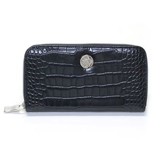 OROBIANCO（オロビアンコ） INTRA-F イントラ メンズ 小銭入れ付 クロコ型押し ラウンドファスナー長財布 ネイビー COC-LUCID-BLU SCURO-12
