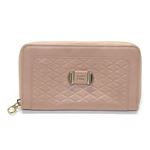 SEE BY CHLOE（シーバイクロエ） MINA リボンモチーフ キルトデザイン ラウンドファスナー長財布 ローズピンク ≪2013AW≫ 9P7422 P120 A71 ROSEWOOD