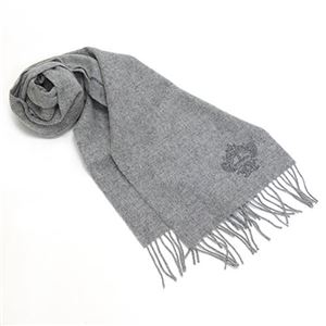 OROBIANCO（オロビアンコ） Orobianco UK ラムウール100% ロゴ刺繍入り メンズマフラー ライトグレー ≪2013AW≫ OBJS-1301 HA0200 LIGHT GREY