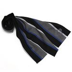 OROBIANCO（オロビアンコ） Orobianco UK エクストラファイン メリノウール100% ロゴ刺繍入り メンズマフラー ストライプ柄 ≪2013AW≫ OBJS-1303 RU4501 BLACK＆GREY STRIPES