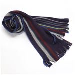 Paul smith（ポールスミス） メンズ リバーシブル ウール マフラー ストール マルチストライプ パープル系 ≪2013AW≫ AJXA 181G S16 D