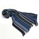 Paul smith（ポールスミス） メンズ ウール マフラー ストール マルチストライプ ブルー系 ≪2013AW≫ AJXA 530A S09 N