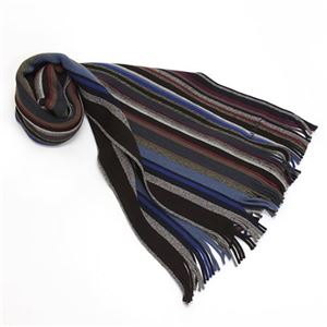 Paul smith（ポールスミス） メンズ ウール マフラー ストール マルチストライプ ブラウン系 ≪2013AW≫ AJXA 530A S09 C