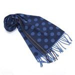 Paul smith（ポールスミス） メンズ カシミア100% マフラー ストール ドット×マルチストライプ ブルー系 ≪2013AW≫ AJXA 655B S654 N