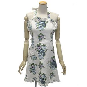 Jessie Steele（ジェシースティール） オシャレでキュートなファッションエプロン ≪2013AW≫ Vintage Floral Blue フラワーモチーフ ナチュラル×ブルー 456B-JS-236BM