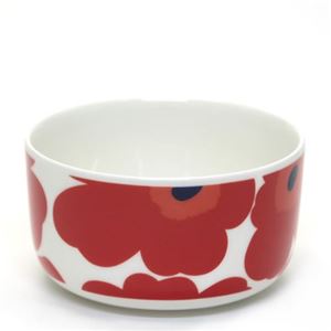 marimekko（マリメッコ） UNIKKO BOWL ウニッコ柄 ボウル 500ml スープやサラダなどを入れるのに便利♪ ホワイト×レッド 63433-001 White／Red