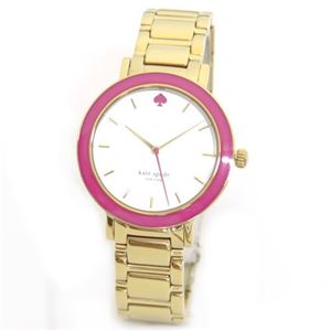 KATE SPADE（ケイトスペード） gramercy（グラマシー） ダイヤルにワンポイントのスペードマーク。同じカラーのエナメルベゼル。ドレッシーなレディス・ブレスウオッチ。 1YRU0253