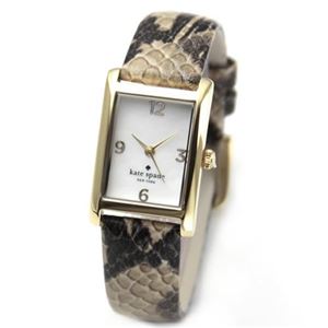 KATE SPADE（ケイトスペード） Cooper Strap （クーパー ストラップ） シェルダイヤルとバイソン柄レザーストラップのドレッシーなレディス・ウオッチ。 1YRU0188