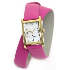 KATE SPADE（ケイトスペード） Cooper Strap （クーパー ストラップ） シェルダイヤルのドレッシーなレディス・ウオッチ。2重巻きレザーストラップ。 1YRU0248