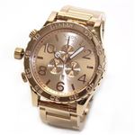 NIXON（ニクソン） THE 51-30 CHRONO（フィフティーワンサーティー・クロノ） 眩いハイポリッシュ仕上げ。オール・ローズゴールド・カラーのモテ系クロノグラフウオッチ A083-897