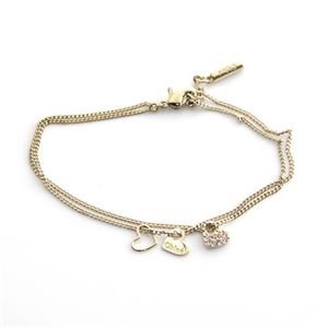 Chloe（クロエ） アクセサリー ハートモチーフ ブレスレット PEACH 2B0672 AY6／301