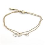 Chloe（クロエ） アクセサリー ハートモチーフ ブレスレット シルバー＆ゴールド 2B0672 CE9／90A