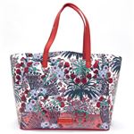MARC BY MARC JACOBS（マークバイマークジェイコブス） Whats the T Tote フラワープリント PVC×レザー スケルトン トートバッグ レッド系マルチカラー M0002368 81629 PURE CREAM MULTI