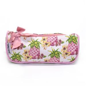 Jessie Steele（ジェシースティール） リボン付 ビニールコーティング コスメティックポーチ Pink Pineapples ピンクパイナップルズ 902-JS-249S