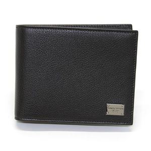 DOLCE＆GABBANA（ドルチェアンドガッバーナ） 小銭入れ付 二つ折り財布 カーフレザー ブラック BP0457 A1089 80999