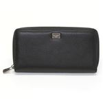 DOLCE＆GABBANA（ドルチェアンドガッバーナ） ラウンドファスナー長財布 カーフレザー ブラック BP1435 A1089 80999
