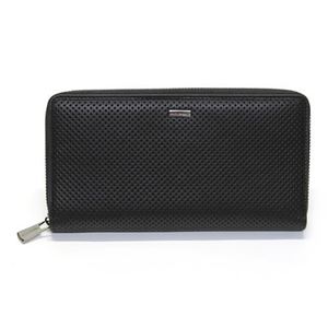 DOLCE＆GABBANA（ドルチェアンドガッバーナ） ラウンドファスナー長財布 パンチングレザー ブラック BP1672 A1531 80999