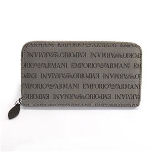 EMPORIO ARMANI（エンポリオアルマーニ） ロゴ織り メンズ ラウンドファスナー長財布 YEME49 YCF04 87339