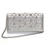 Jimmy Choo（ジミーチュウ） STAR STUDS 星スタッズシリーズ ニキータ チェーン・ショルダー付 二つ折り長財布 クラッチバッグ グリッターレザー シャンパン NIKITA-GTR CHAMPAGNE