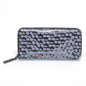MARC BY MARC JACOBS（マークバイマークジェイコブス） TecHno Slim Zippy テクノ ホログラフィック ラウンドファスナー長財布 メタリックミラー ガンメタル M0002239 80672 GUNMETAL MULTI