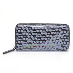 MARC BY MARC JACOBS（マークバイマークジェイコブス） TecHno Slim Zippy テクノ ホログラフィック ラウンドファスナー長財布 メタリックミラー ガンメタル M0002239 80672 GUNMETAL MULTI