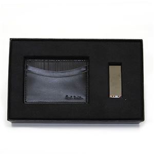 Paul smith（ポールスミス） 【メンズ・ギフトセット】 カードケース 名刺入れ+マネークリップ AKXX CSET W502 B1 Black