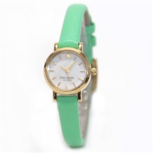 KATE SPADE（ケイトスペード） TINY METRO（タイニーメトロ） ミントグリーン＆ゴールドの取り合わせが可愛いミニサイズのレディス・レザーストラップウオッチ 1YRU0368