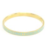MARC BY MARC JACOBS（マークバイマークジェイコブス） Classic Marc Skinny Enamel Logo Bangle スキニー ロゴバングル ≪2014SS≫ M0002766-314 81738 Dusty Jade Green