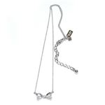 KATE SPADE（ケイトスペード） SKINNY MINI Pave Mini Bow Pendant リボンモチーフ クリスタル ネックレス WBRU5372-911
