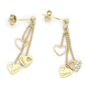 Chloe（クロエ） アクセサリー ハートモチーフ ピアス ゴールド＆クリスタル 2E0544 AY6／093