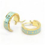 MARC BY MARC JACOBS（マークバイマークジェイコブス） Classic Marc Enamel Huggie Hoops ハギー フープス ロゴピアス ≪2014SS≫ M0002770-314 81738 Dusty Jade Green