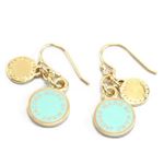 MARC BY MARC JACOBS（マークバイマークジェイコブス） Classic Marc Enamel Discs Earrings ロゴ ディスク ピアス ≪2014SS≫ M0002771-314 81738 Dusty Jade Green