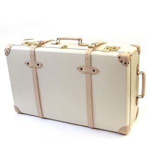 グローブトロッター SAFARI サファリ 33インチ スーツケース 旅行に便利な2輪キャスター付 トラベルケース EXTRA DEEP SUIT CASE IVORY／NATURAL BROWN